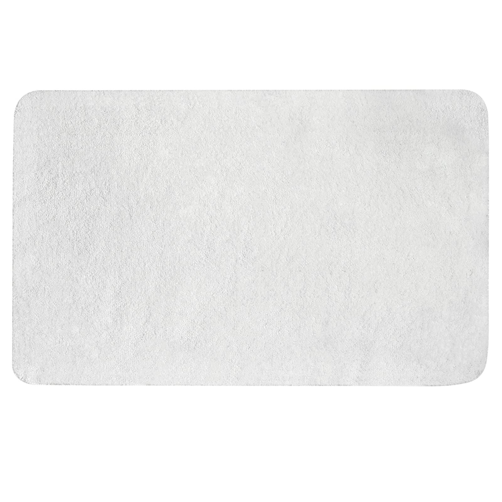 MIULEE 1 x Rectangular Bath Mat for Shower Non-Slip Soft Comfortable Tabis Absorbent Soft Microfibre Toilet Bath Mat 60 x 90 cm White