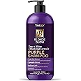 VANIDOX Sulfate Free Brass Toning Purple Shampoo for Blondes, Brown Highlighted, or Bleached Hair, Infused with Purple Rice Extract, Hyaluronic Acid, Vitamin E, and Chamomile Extract (16 fl oz)