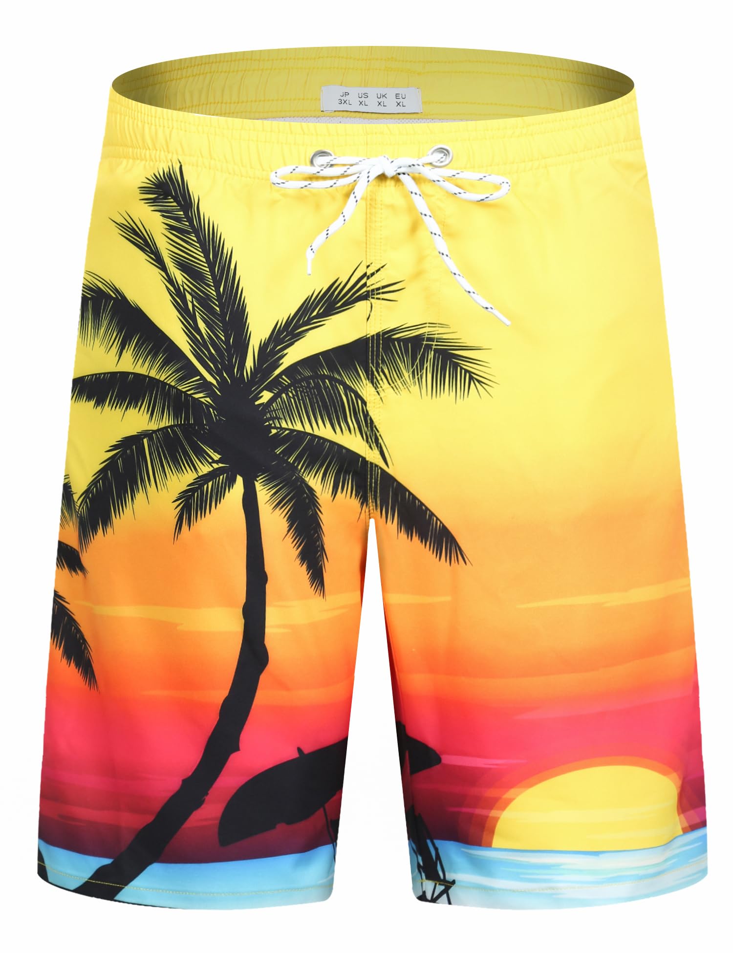 Photo 1 of APTRO Men's Swim Trunks 9" Quick Dry Bathing Suit Big & Tall Beach Swimsuits #012-Palm M