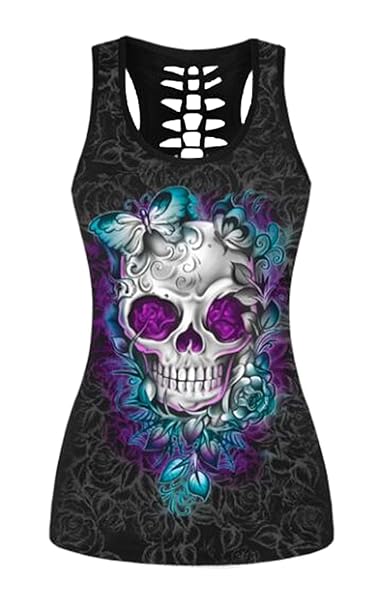 magliette con teschi femminili