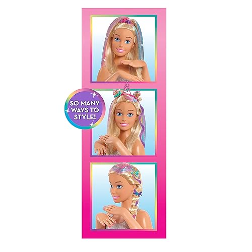 Barbie Deluxe 20-Piece Glitter and Go Styling Head, Blonde Hair