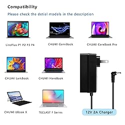 12V 2A Charger for Chuwi UBook X GemiBook Pro
