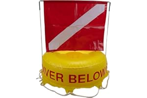 Scuba Choice Scuba Diving Deluxe Diver Below Inflatable Float and Flag Bouy