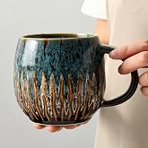 lpylxingyan Large Ceramic Coffee Mug - 20oz Big Tea Cup, Blue | Large Tea Mug, Microwave Safe, Dishwasher Safe