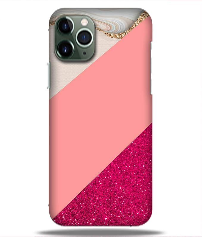 LETAPS Printed Colorful Pink, Glitter Pink Designer Back Case Cover for