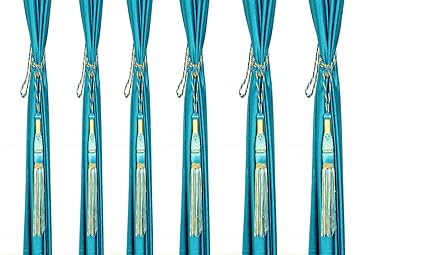 Home Desirica Set Of 6 Pcs Beautiful Curtain Tie Backs (Tassels)