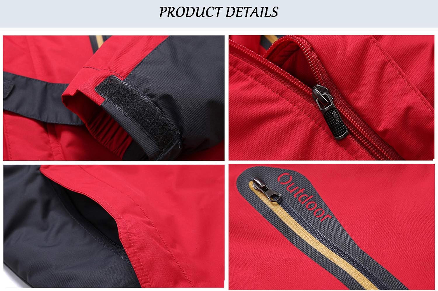 TACVASEN Men's Outdoor Jackets Winter Waterproof Windproof Ski Snowboard Fleece Lined Jacket Hooded: Clothing