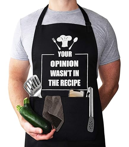 FunChaos BBQ Apron For Men, World's Best DAD, Adjustable Black Apron With 2 Pockets, Personalised Apron For Men Dad Husband Boyfriend Grandfather (Water Resistant-555843