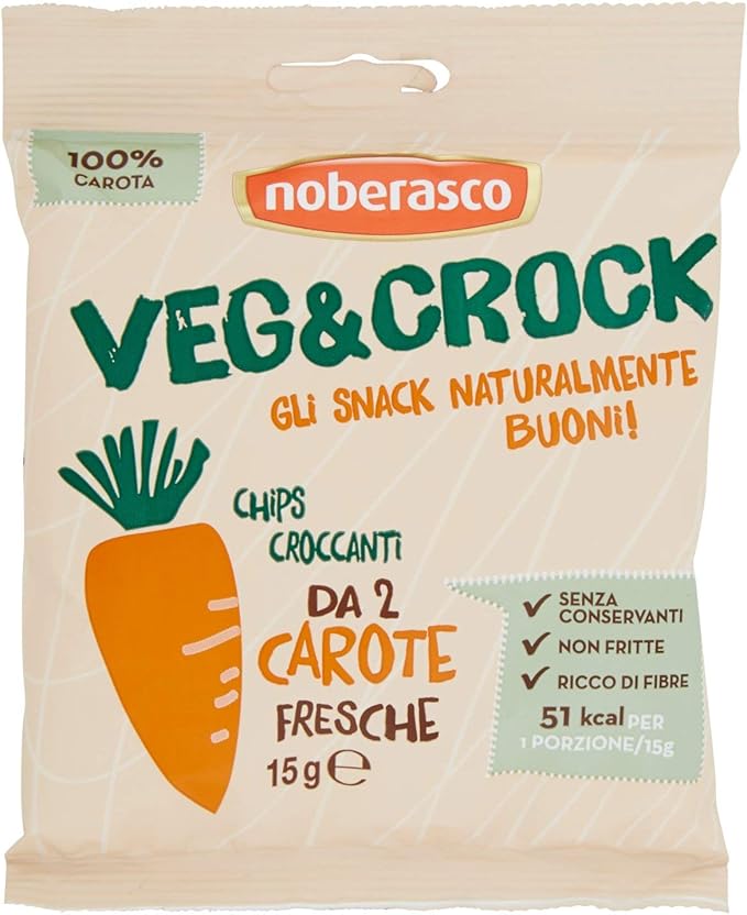 Veg Crock Chips Di Carote Disidratate 15g Amazon It Alimentari E Cura Della Casa
