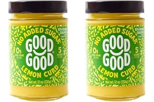 GOOD GOOD No Added Sugar Lemon Curd - Low Carb, Low-Calorie Spread - Keto Friendly - Vegan - Diabetic Friendly - 12oz / 330g (Pack of 2)