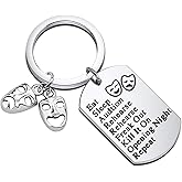 LQRI Theater Life Keychain Theatre Drama Comedy Tragedy Mask Charm Keychain Musical Gift