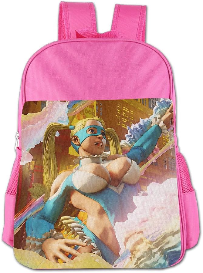 STALISHING Kid's 3D Fighting Game Street Fighter V Rainbow Mika School Bag Backpack