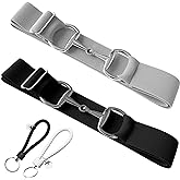 Huaerle 1.5 inch Elastic Equestrian Belt with Bit Buckle and Leather Key Strap