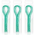 150 Count Floss Threaders, Deep Clean Dental Floss Threader for Braces, Bridges and Implants (Pack of 3,Green)