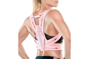 FILLOVE Posture Corrector for Women and Men with Magnetic Therapy Back Support, Strong Traction & Fully Adjustable Upper Back Brace Back Straightener for Neck, Clavicle, Spine and Shoulder Pain Relief