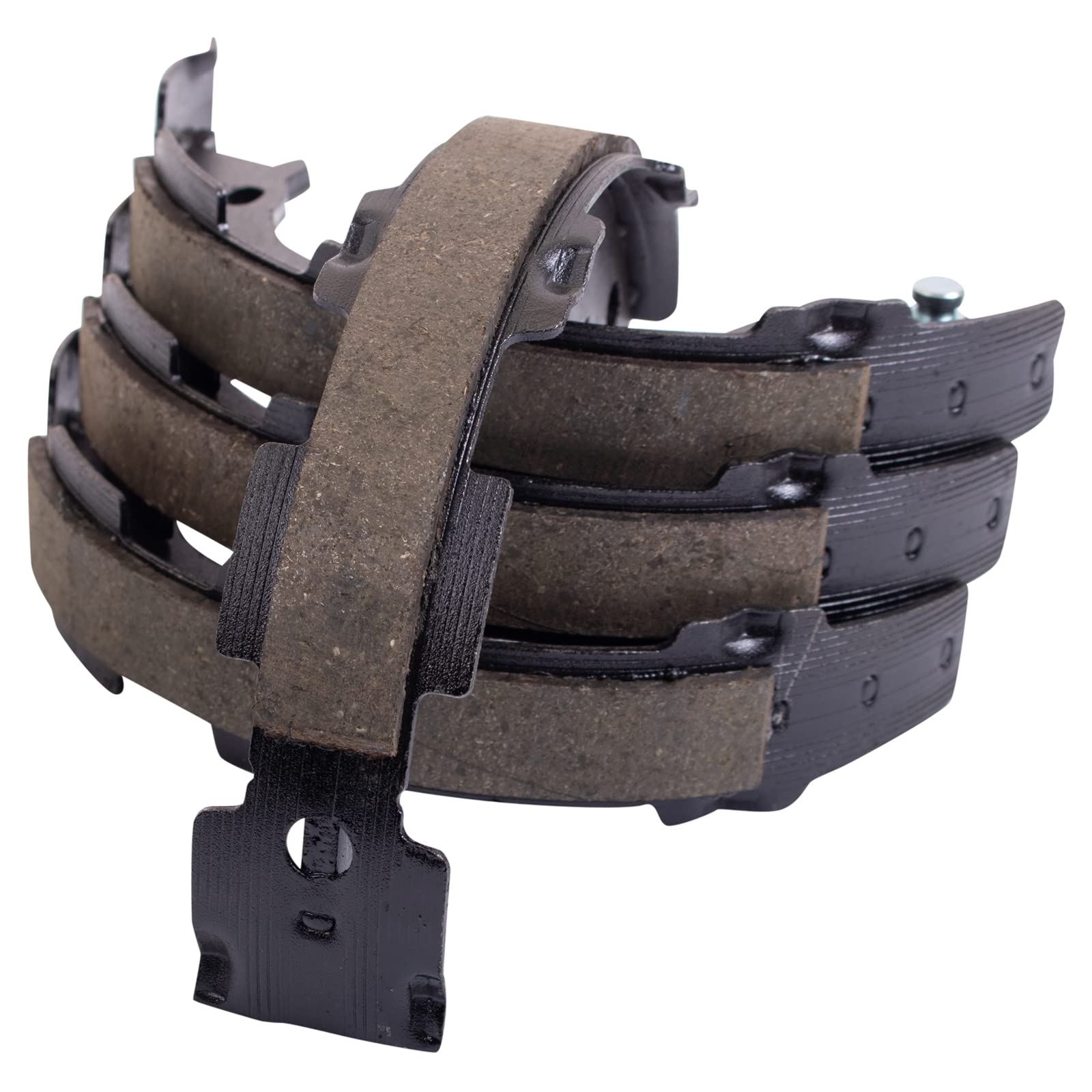 TRQ Rear Parking Brake Shoe Set Compatible with