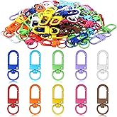 300 Pcs Colorful Metal Lobster Claw Clasps Swivel Lanyards Trigger Snap Hooks Strap with Key Rings DIY Accessories for Bag Key Chains Connector Jewelry Making (10 Colors)