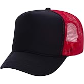 OTTO Polyester Foam Front 5 Panel High Crown Mesh Back Trucker Hats in 97, Bulk, Wholesale