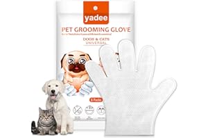 yadee Dog Cleaning Gloves Wipes, Pet Grooming Gloves for Cats Dogs, Finger Disposable Wipes for Cleaning, Soothing & Nourishing Pet Hair, Gentle Deodorizing Wipes for Puppy Kitten, No Washing