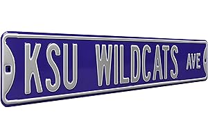 NCAA College Metal Wall Décor- Large, Heavy Duty Steel Street Sign by Authentic Street Signs
