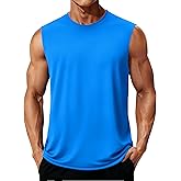 MAGCOMSEN Men's Sleeveless Shirts Quick Dry Tank Tops UPF 50+ Gym Muscle Workout Summer Beach Swim Shirt