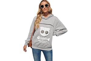 Erbacan Pet Carrier Hoodie-Cat Pouch Sweatshirt-Pullover Hoody Kitty Carrying Holder Kangaroo Breathable Unisex Hoodies
