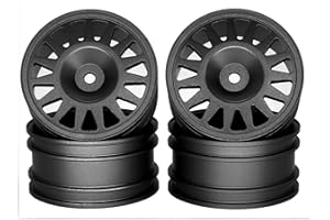 RCTHJIA 1/10 RC Metal Wheels 12mm Hex On Road Drift Rims 4Pcs/Set for Tamiya TT01 TT02 XV01 TA06 WLtoys A959 PTG2 HPI KYOSHO HSP PTG2 Touring Car Street Tyres