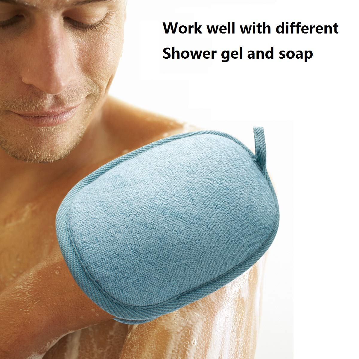 Amariver 3 Pack Bath Loofah Body Sponge Brushes Pouf Bath Mesh Brush Bath Shower Glove with flower Bath Ball: Beauty