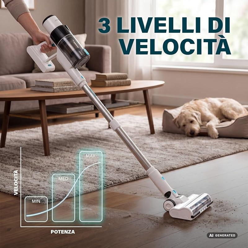 Aspirapolvere Senza Fili, 150 Air Watt, Autonomia: 50 Min, 339520