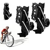 BODIMIA 2-Pack Self-Adjusting Motorcycle Handlebar Cup Holders, Black | Engineering-plastic bike water bottle holders with zinc-alloy arms; fits 0.87&ndash;1.26 in round bars and 1.4&ndash;2.9 in bottles