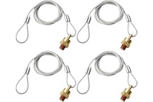 FABULETTA 4 Pack 1/4 Inch NPT Air Tank Drain Valve, Cable Operated Brass Moisture Release for Heavy Duty Air Compressor, Stai