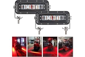 BORDAN Forklift Safety Light LED Upgrade, Red Zone Danger Forklift Warning Light, Red Line Boundary Warehouse Work Lights Truck Security Indicator Lamp- 2Pack