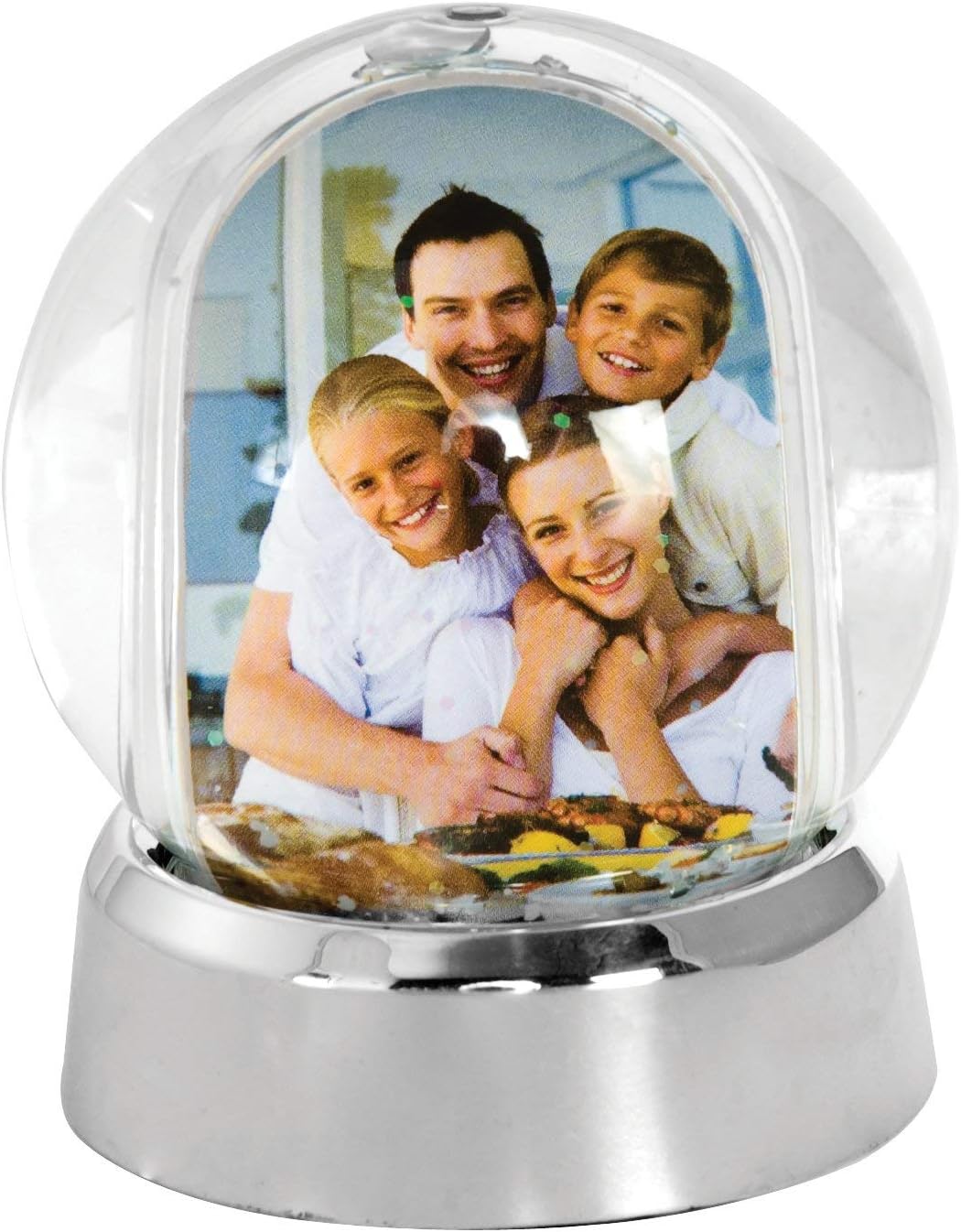 Snow Globes - Neil Enterprises Inc. Mini Photo Snow Globe with Silver Base