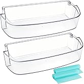 WPW10710203 W10710203 Refrigerator Door Bin Shelf Fit for Kenmore Whirlpool Refrigerator RIGHT Side Door Bin WRS588FIHZ00 WRS571CIDM01 WRS588FIHZ04 WRS571CIDM02-2 Pack ABS Door Shelf by Fetechmate