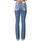 Miss Me Women's Winged Faux Flap Pocket Mid-Rise Bootcut Jeans