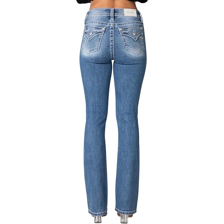 Miss Me Women's Nova Jane Thick Stitch Mid-Rise Bootcut Jeans