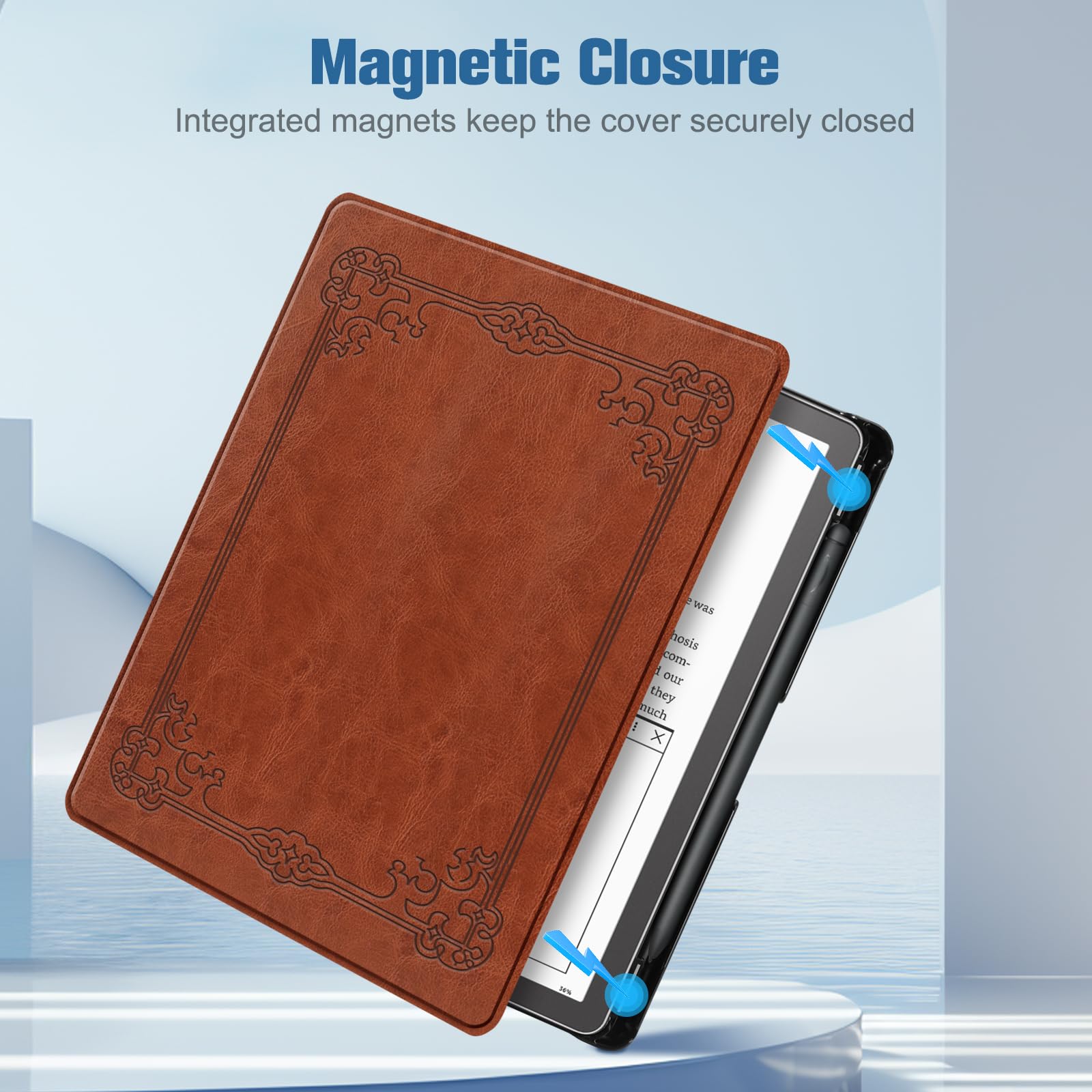 Fintie Slim Case for Kindle Scribe - [Built-in Pen Holder] Lightweight PU Leather Folio Cover with Auto Sleep Wake for 10.2