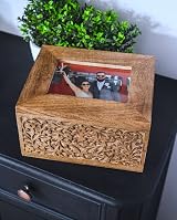 Purity Style Large Wooden Memory Keepsake Box with Built-in Photoframe view 6