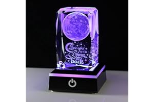 MOVDYKA Gifts for Mom from Daughter Mothers Day - Anniversary Wedding Gifts for Couples Her Crystal Engrave I Love You to The Moon and Back Gifts - Unique Birthday Valentines Gifts Her Girlfriend MOM