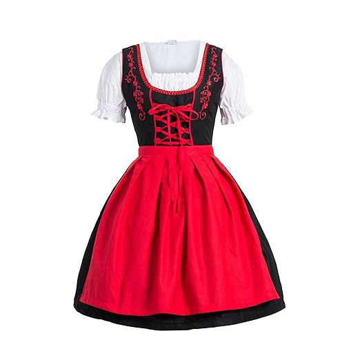 Bongossi-Trade Dirndl 3 TLG.Trachtenkleid Kleid, Bluse, Schürze, Gr. 34-52 schwarz blau, pink, grün und violett