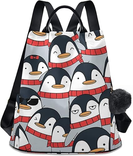 Amazon Co Jp リュック ペンギン柄 レディース ぬいぐるみボールキーホルダーを送る 2way ショルダーバッグ 人気 大容量 おしゃれ リュックサック バックパック マザーズバッグ 超軽量 ビジネス アウトドア 旅行 カジュアル お洒落 多機能 盗難防止 鞄 シューズ バッグ