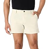 Amazon Essentials Men's Slim-Fit 5" Flat-Front Comfort Stretch Chino Shorts