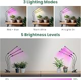 Garpsen 3-Head Plant Grow Light 60 LED Full Spectrum USB Timer 6/12/16H view 5