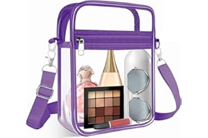 BANYAKONG Clear Bag Stadium Approved,Clear Crossbody Purse Bag, with Adjustable Shoulder Strap for Women, With front pocket