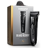 MANSCAPED® The Beard Hedger® Men's Premium Beard Trimmer, 20 Length Adjustable Blade Wheel, Stainless Steel T-Blade for Precision Facial Hair Trimming, Cordless Waterproof Wet/Dry Clipper