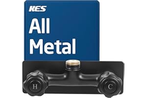 4" All Metal RV Shower Faucet, KES No Leak Camper Shower Faucet Valve Replacement for RV, Camper Van, Travel Trailer, Motorhome (Valve Body Only, Showerhead Not Included), Matte Black, LG6105B-BK