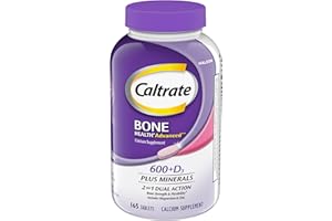 Caltrate 600 Plus D3 Plus Minerals Calcium and Vitamin D Supplement Tablets, Bone Health and Mineral Supplement for Adults - 165 Count