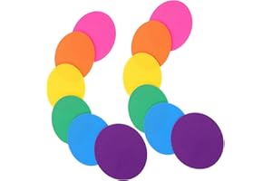 WIXGAOTK 12 Pcs Flat Disc Spot Markers Soccer Training Cones 10cm Multi-Color Non-Slip Football Agility Ladders Drills