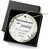 Good Friend Christmas Ornaments Friendship Xmas Tree Ornaments Keepsake Christmas Ornament 2.95in with Gift Box - There is No Greater Gift Than Friendship