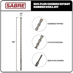 Sabre Tools 1/2 Inch x 18 Inch SDS Plus Rotary
